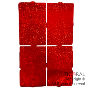 CORTINA DE CUADROS METALIZADA HOLOGRAFICA ROJO LASER 2 MT X 1MT x 1